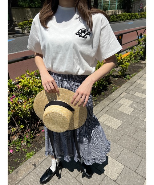 PHILLY(フィリー)の「ワンポイント刺繍Tシャツ(Tシャツ/カットソー・レディース・その他1/ブラック/オフホワイト・FREE)」の7枚目の写真