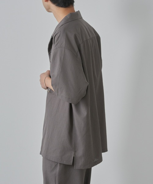 CIAOPANIC TYPY（チャオパニックティピー）の「テックリネンオープンカラーシャツ（シャツ/ブラウス・メンズ・チャコールグレー/グレイッシュベージュ・MEDIUM/LARGE）」の22枚目の写真