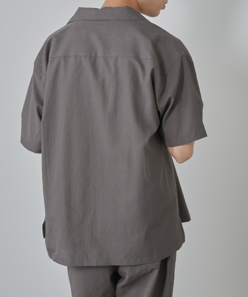 CIAOPANIC TYPY（チャオパニックティピー）の「テックリネンオープンカラーシャツ（シャツ/ブラウス・メンズ・チャコールグレー/グレイッシュベージュ・MEDIUM/LARGE）」の19枚目の写真
