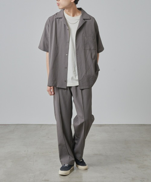 CIAOPANIC TYPY（チャオパニックティピー）の「テックリネンオープンカラーシャツ（シャツ/ブラウス・メンズ・チャコールグレー/グレイッシュベージュ・MEDIUM/LARGE）」の6枚目の写真