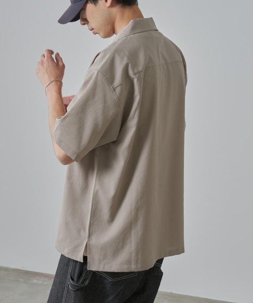 CIAOPANIC TYPY（チャオパニックティピー）の「テックリネンオープンカラーシャツ（シャツ/ブラウス・メンズ・チャコールグレー/グレイッシュベージュ・MEDIUM/LARGE）」の17枚目の写真