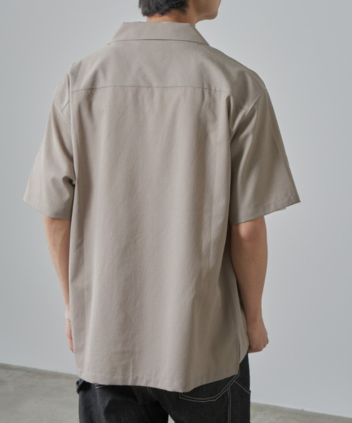 CIAOPANIC TYPY（チャオパニックティピー）の「テックリネンオープンカラーシャツ（シャツ/ブラウス・メンズ・チャコールグレー/グレイッシュベージュ・MEDIUM/LARGE）」の7枚目の写真