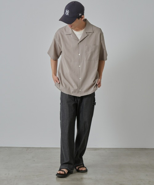 CIAOPANIC TYPY（チャオパニックティピー）の「テックリネンオープンカラーシャツ（シャツ/ブラウス・メンズ・チャコールグレー/グレイッシュベージュ・MEDIUM/LARGE）」の14枚目の写真