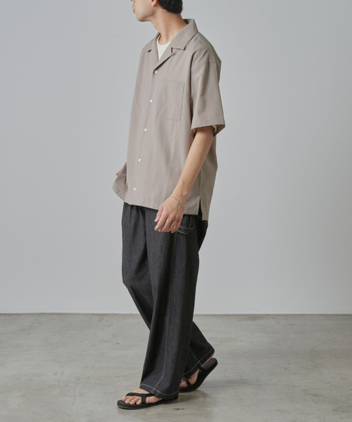 CIAOPANIC TYPY（チャオパニックティピー）の「テックリネンオープンカラーシャツ（シャツ/ブラウス・メンズ・チャコールグレー/グレイッシュベージュ・MEDIUM/LARGE）」の11枚目の写真