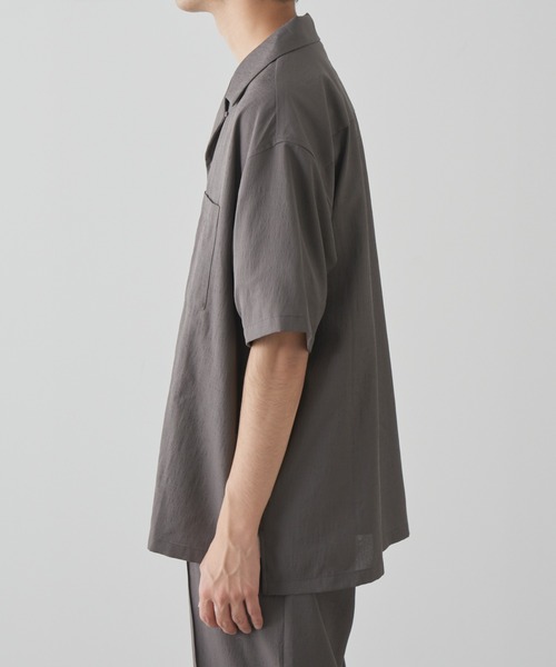 CIAOPANIC TYPY（チャオパニックティピー）の「テックリネンオープンカラーシャツ（シャツ/ブラウス・メンズ・チャコールグレー/グレイッシュベージュ・MEDIUM/LARGE）」の18枚目の写真