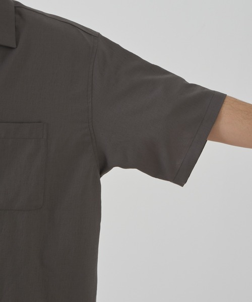 CIAOPANIC TYPY（チャオパニックティピー）の「テックリネンオープンカラーシャツ（シャツ/ブラウス・メンズ・チャコールグレー/グレイッシュベージュ・MEDIUM/LARGE）」の12枚目の写真