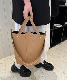 2wayワイドショルダー バケットハンドバッグ