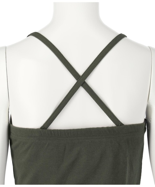 anap mimpi（アナップミンピ）の「カップ付バッククロスサイドスリットリブタイトワンピース（ワンピース・レディース・グリーン/ベージュ/ダークグレー・FREE）」の17枚目の写真