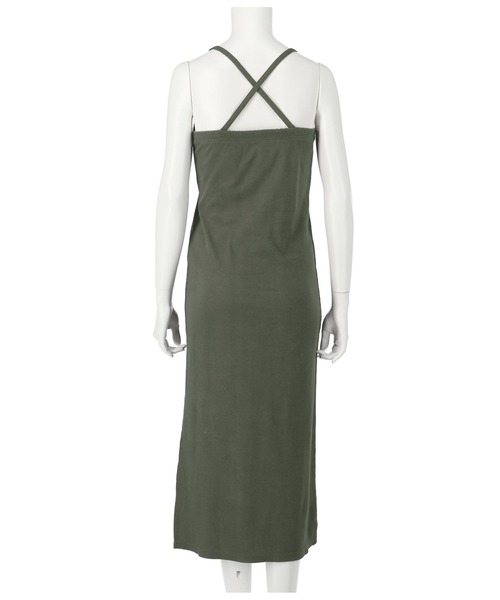 anap mimpi（アナップミンピ）の「カップ付バッククロスサイドスリットリブタイトワンピース（ワンピース・レディース・グリーン/ベージュ/ダークグレー・FREE）」の15枚目の写真