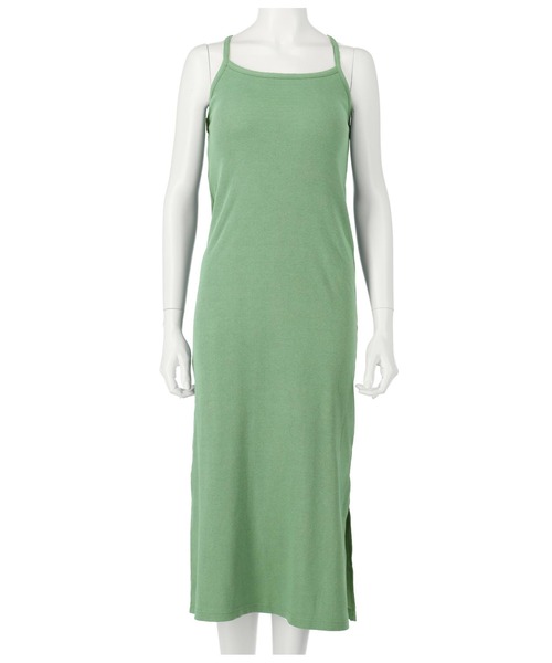 anap mimpi（アナップミンピ）の「カップ付バッククロスサイドスリットリブタイトワンピース（ワンピース・レディース・グリーン/ベージュ/ダークグレー・FREE）」の14枚目の写真