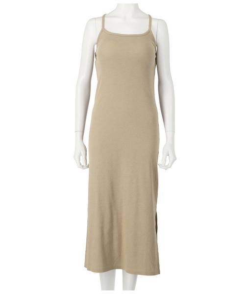 anap mimpi（アナップミンピ）の「カップ付バッククロスサイドスリットリブタイトワンピース（ワンピース・レディース・グリーン/ベージュ/ダークグレー・FREE）」の12枚目の写真