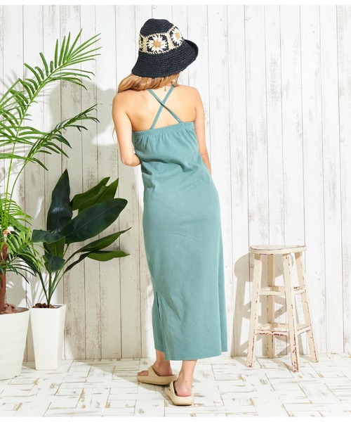 anap mimpi（アナップミンピ）の「カップ付バッククロスサイドスリットリブタイトワンピース（ワンピース・レディース・グリーン/ベージュ/ダークグレー・FREE）」の9枚目の写真