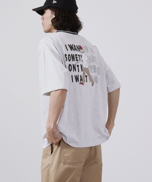 Red Cap Girl(レッドキャプガール)の「Red Cap Girl 天竺 バックプリント ラインリブ 半袖Tシャツ(Tシャツ/カットソー・メンズ・ブラック/ブルー/アッシュグレー/ホワイト・M/L)」の15枚目の写真