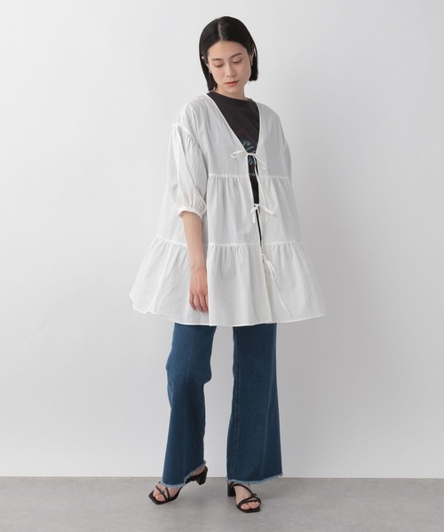 LOWRYS FARM(ローリーズファーム)の「2WAYティアードブラウス 960881(シャツ/ブラウス・レディース・ブラック/ブラウン/ホワイト・FREE)」の5枚目の写真