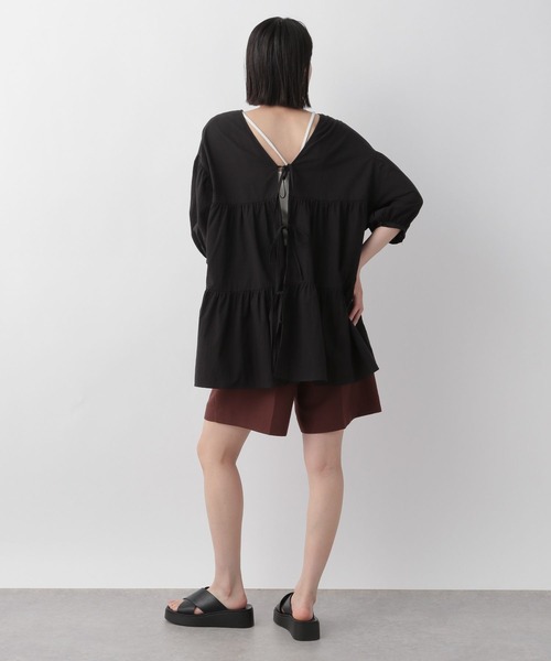 LOWRYS FARM(ローリーズファーム)の「2WAYティアードブラウス 960881(シャツ/ブラウス・レディース・ブラック/ブラウン/ホワイト・FREE)」の7枚目の写真