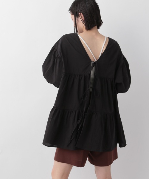 LOWRYS FARM(ローリーズファーム)の「2WAYティアードブラウス 960881(シャツ/ブラウス・レディース・ブラック/ブラウン/ホワイト・FREE)」の8枚目の写真