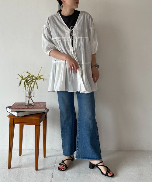 LOWRYS FARM(ローリーズファーム)の「2WAYティアードブラウス 960881(シャツ/ブラウス・レディース・ブラック/ブラウン/ホワイト・FREE)」の22枚目の写真