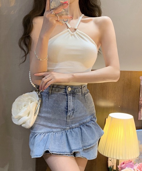 Chloe 新品未使用 キャミソール 定価14万円 ホルターネック フランス製 Chloe 新品未使用 キャミソール 定価14万円 ホルターネック