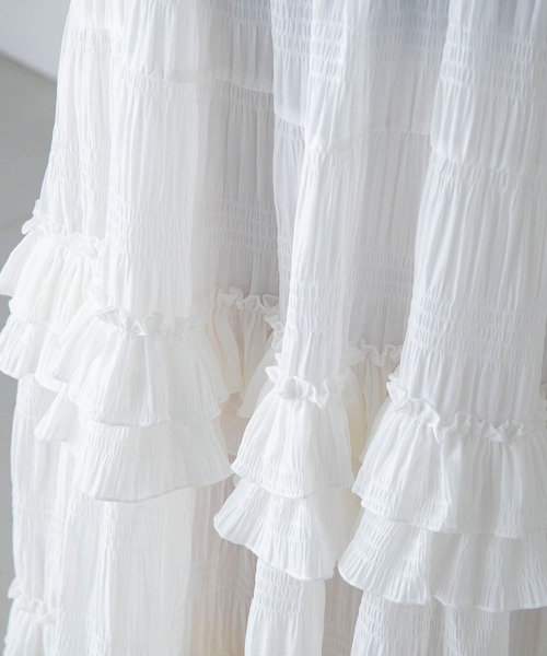 forksy.（フォルクシー）の「【forksy.】ティアードフリルワンピース（ワンピース・レディース・ブラック/オフホワイト/ブルー系/ブラック系/ブラック系その他/ブルー/ラベンダー/アイボリー/レッド・FREE）」の12枚目の写真