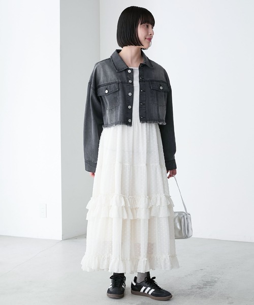 forksy.（フォルクシー）の「【forksy.】ティアードフリルワンピース（ワンピース・レディース・ブラック/オフホワイト/ブルー系/ブラック系/ブラック系その他/ブルー/ラベンダー/アイボリー/レッド・FREE）」の20枚目の写真