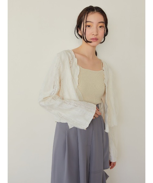 Ayla(アイラ)の「rib cup cami(キャミソール・レディース・ベージュ/ブラック/ホワイト・FREE)」の6枚目の写真
