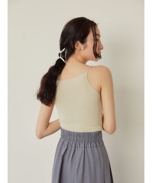 Ayla(アイラ)の「rib cup cami(キャミソール・レディース・ベージュ/ブラック/ホワイト・FREE)」の9枚目の写真