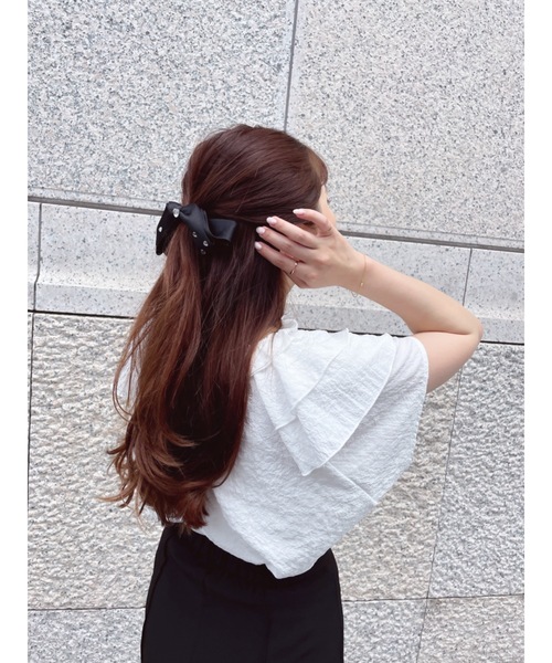 JUMELLE（ジュメロ）の「stone ribbon clip（バレッタ/ヘアクリップ・レディース・ブラック・FREE）」の12枚目の写真