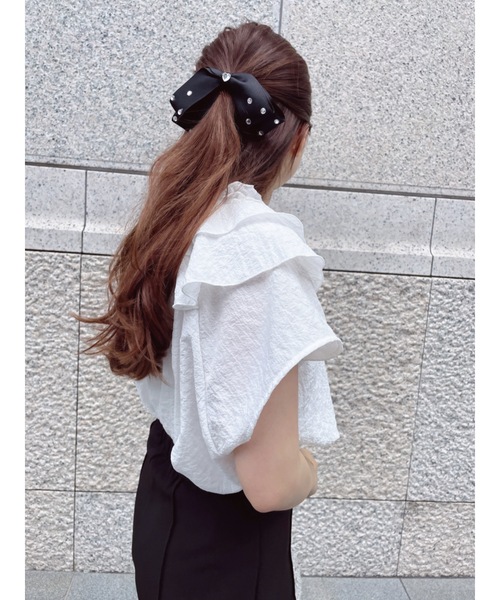 JUMELLE（ジュメロ）の「stone ribbon clip（バレッタ/ヘアクリップ・レディース・ブラック・FREE）」の13枚目の写真