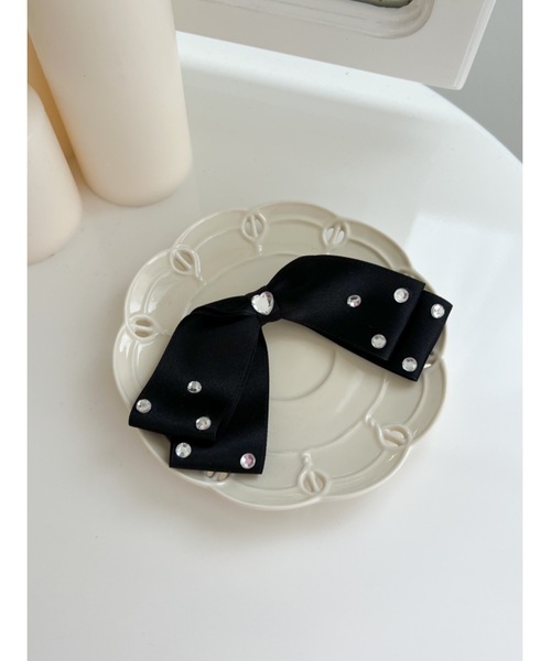 JUMELLE（ジュメロ）の「stone ribbon clip（バレッタ/ヘアクリップ・レディース・ブラック・FREE）」の16枚目の写真