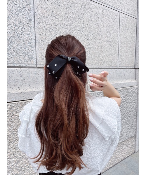 JUMELLE（ジュメロ）の「stone ribbon clip（バレッタ/ヘアクリップ・レディース・ブラック・FREE）」の17枚目の写真