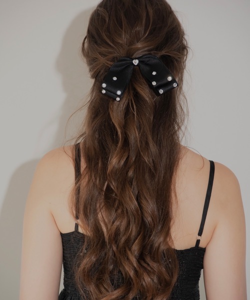 JUMELLE(ジュメロ)の「stone ribbon clip(バレッタ/ヘアクリップ・レディース・ブラック・FREE)」の14枚目の写真