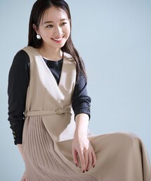 ANY SIS（エニィスィス）の「【美人百花10月号掲載】カットソー×プリーツコンビ ジャンドレ（セットアップ）」