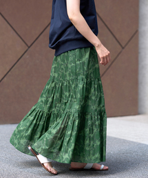 IENA | ボタニカルフラワーティアードスカート(スカート)