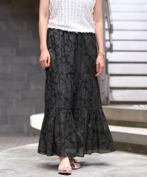 IENA | ボタニカルフラワーティアードスカート(スカート)