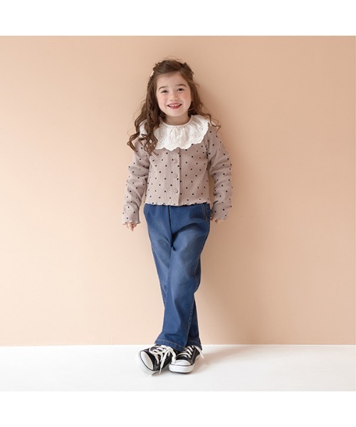 Lycee mine(リセマイン)の「すぽっと履けてきれいシルエットデニムパンツ(デニムパンツ・キッズ・ネイビー・100cm/110cm/120cm/130cm/140cm/150cm)」の8枚目の写真