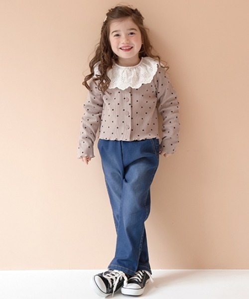 Lycee mine(リセマイン)の「すぽっと履けてきれいシルエットデニムパンツ(デニムパンツ・キッズ・ネイビー・100cm/110cm/120cm/130cm/140cm/150cm)」の21枚目の写真