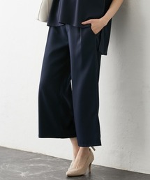 【とろみシリーズ】アンクル丈ワイドパンツ