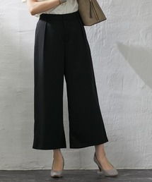 【とろみシリーズ】アンクル丈ワイドパンツ