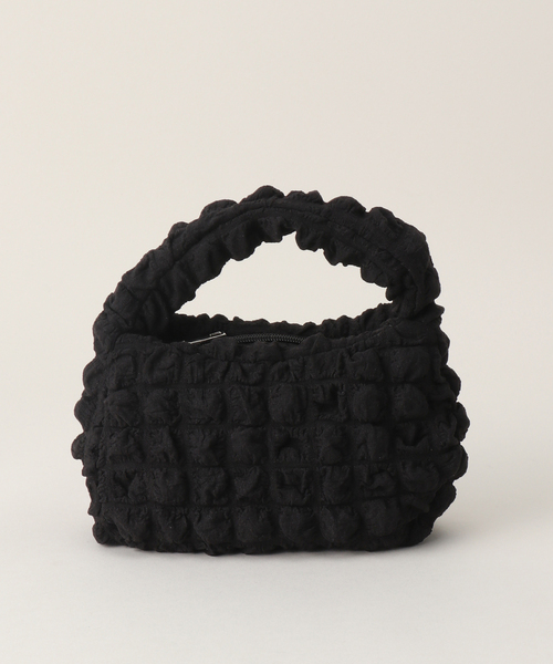 JOINT WORKS（ジョイントワークス）の「シャーリングハンドバッグ（ハンドバッグ・レディース・ブラック/ホワイト/イエロー/パープル・FREE）」の2枚目の写真