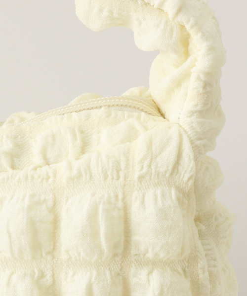 JOINT WORKS（ジョイントワークス）の「シャーリングハンドバッグ（ハンドバッグ・レディース・ブラック/ホワイト/イエロー/パープル・FREE）」の9枚目の写真