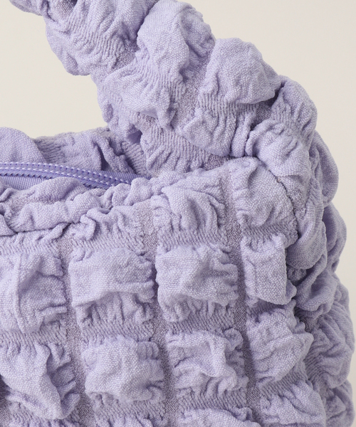 JOINT WORKS（ジョイントワークス）の「シャーリングハンドバッグ（ハンドバッグ・レディース・ブラック/ホワイト/イエロー/パープル・FREE）」の15枚目の写真