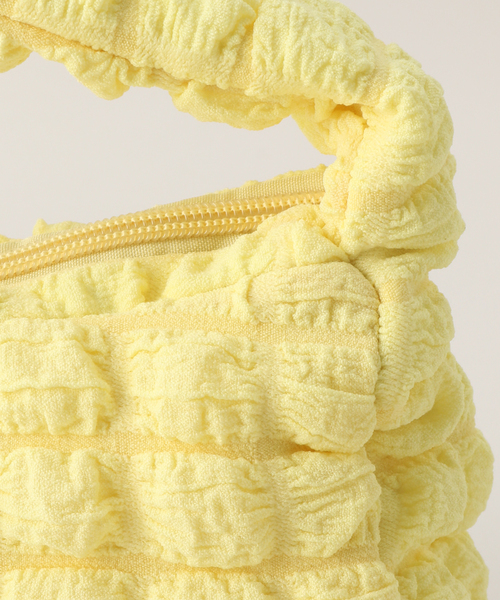 JOINT WORKS（ジョイントワークス）の「シャーリングハンドバッグ（ハンドバッグ・レディース・ブラック/ホワイト/イエロー/パープル・FREE）」の7枚目の写真