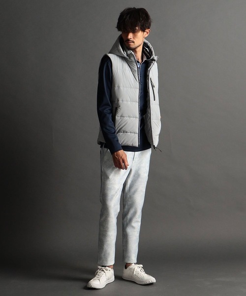 NICOLE CLUB FOR MEN（ニコルクラブフォーメン）の「【NICOLE SPORTS】ワッシャータフタ中綿ベスト（ダウンベスト・メンズ・ブラック系/グレー系/ブラック・MEDIUM/LARGE/X-LARGE）」の4枚目の写真