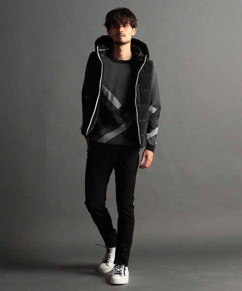 NICOLE CLUB FOR MEN（ニコルクラブフォーメン）の「【NICOLE SPORTS】ワッシャータフタ中綿ベスト（ダウンベスト・メンズ・ブラック系/グレー系/ブラック・MEDIUM/LARGE/X-LARGE）」の5枚目の写真