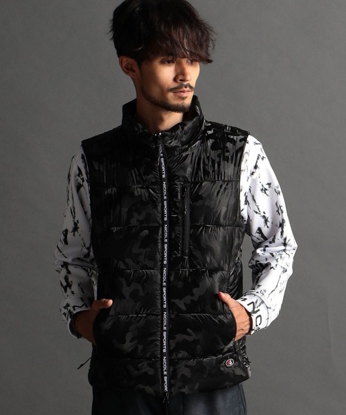 NICOLE CLUB FOR MEN（ニコルクラブフォーメン）の「【NICOLE SPORTS】ワッシャータフタ中綿ベスト（ダウンベスト・メンズ・ブラック系/グレー系/ブラック・MEDIUM/LARGE/X-LARGE）」の7枚目の写真