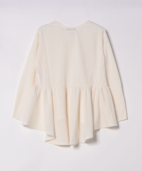 INTERPLANET(インタープラネット)の「カットジョーゼットパール付きブラウス(シャツ/ブラウス・レディース・ブラック/オフホワイト/モカ・FREE)」の13枚目の写真