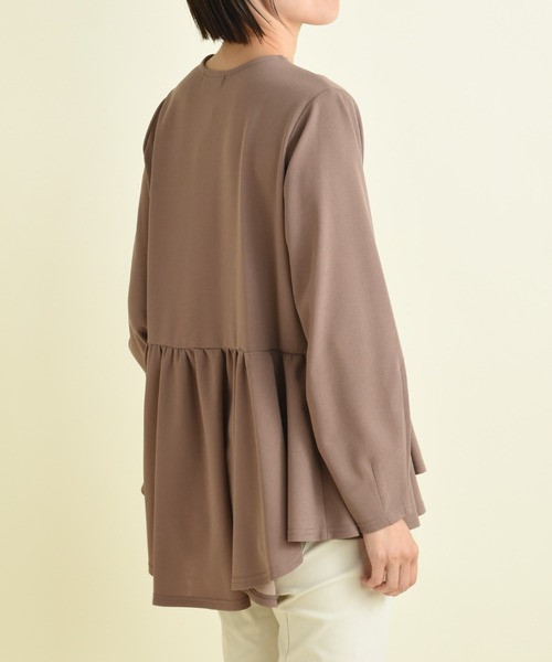 INTERPLANET(インタープラネット)の「カットジョーゼットパール付きブラウス(シャツ/ブラウス・レディース・ブラック/オフホワイト/モカ・FREE)」の16枚目の写真