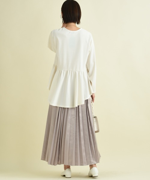 INTERPLANET(インタープラネット)の「カットジョーゼットパール付きブラウス(シャツ/ブラウス・レディース・ブラック/オフホワイト/モカ・FREE)」の11枚目の写真