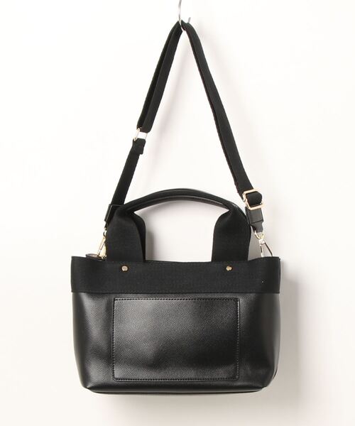 Q(キュー)の「パーテーショントート(トートバッグ・レディース・ブラック/アイボリー・ONE SIZE)」の7枚目の写真