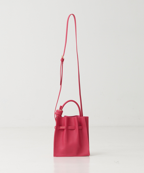 LOWELL things（ロウェル　シングス）の「Swell/ギャザーミニショルダーバッグ（ショルダーバッグ・レディース・グリーン/ピンク・フリー）」の4枚目の写真